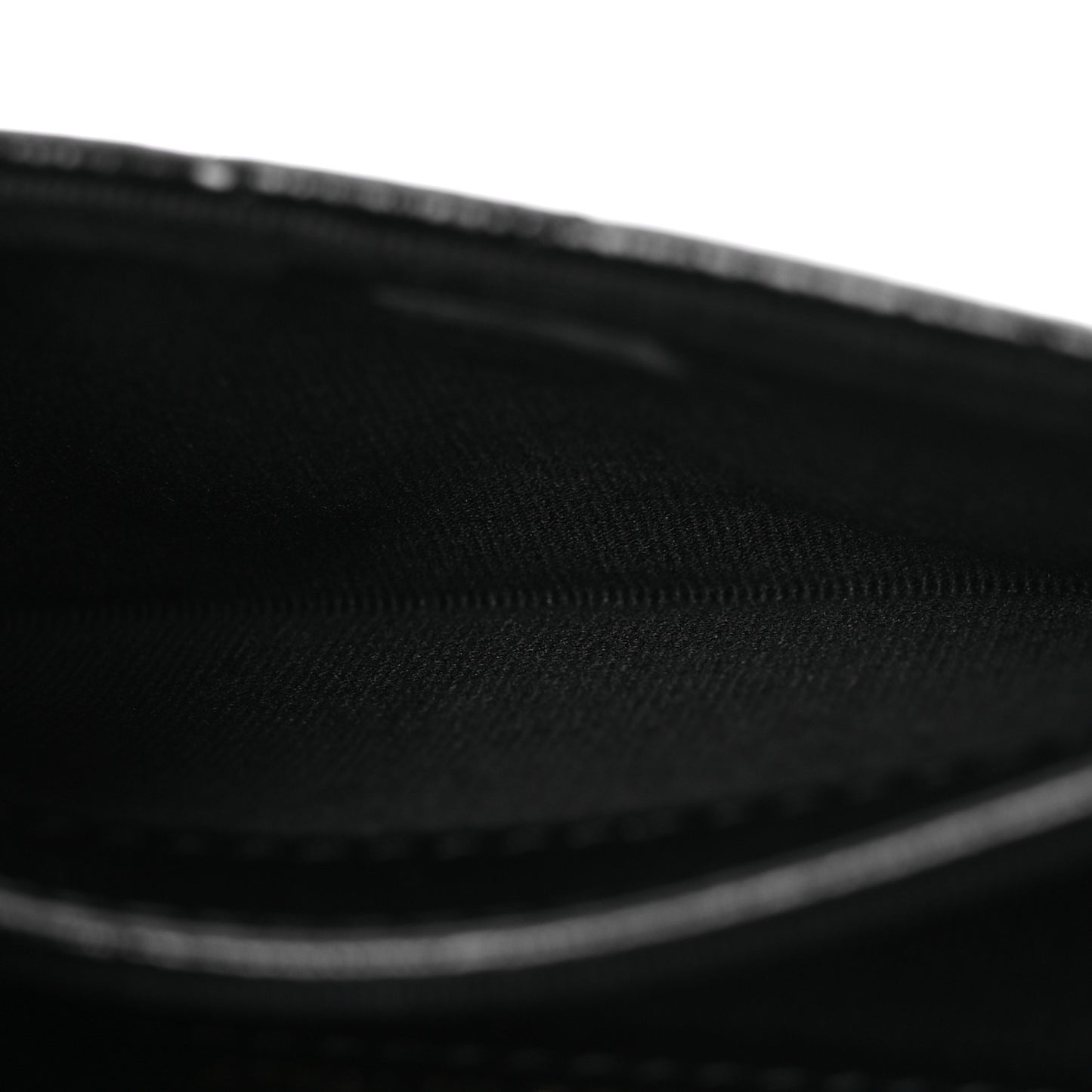 Shiny Lambskin Quilted Textured CC Card Holder Black