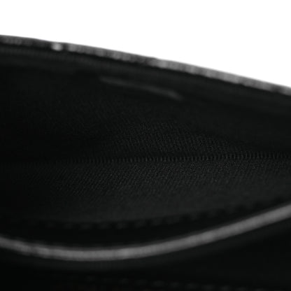 Chanel Shiny Lambskin Quilted Textured CC Card Holder Black 7 of 11