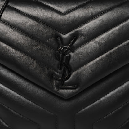 Saint Laurent Calfskin Y Quilted Monogram Monochrome Medium Loulou Chain Satchel Black 8 of 11