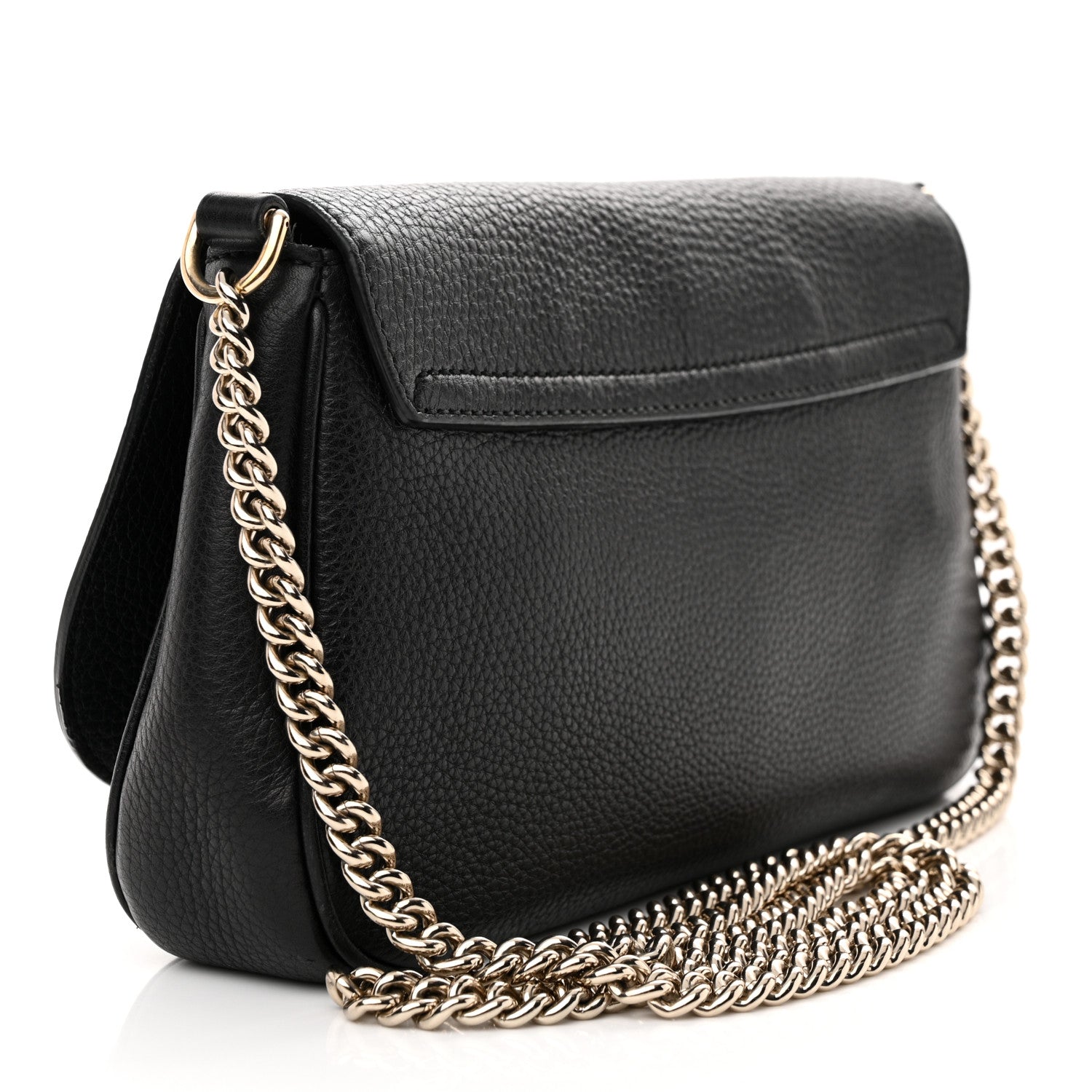 Gucci Pebbled Calfskin Medium Soho Flap Crossbody Black 3 of 11