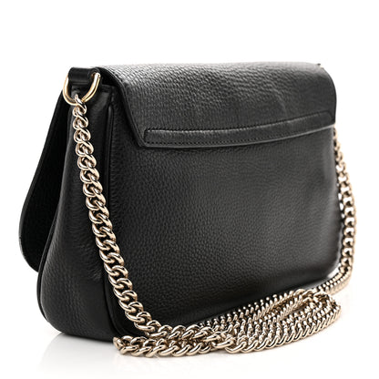 Gucci Pebbled Calfskin Medium Soho Flap Crossbody Black 3 of 11