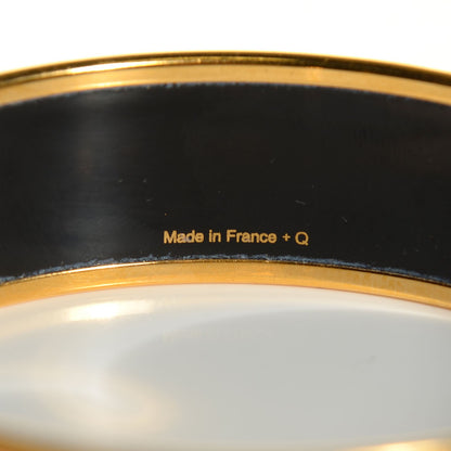 Hermes Enamel Printed Astrologie Nouvelle Wide Bracelet 70 Vert Fluo Rose Indien Cobalt 4 of 5
