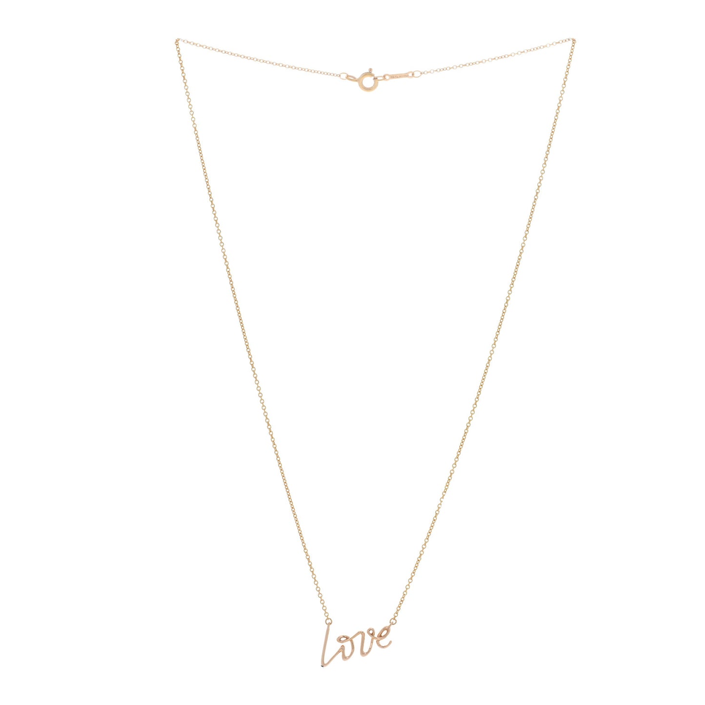 18K Yellow Gold Paloma's Graffiti Love Pendant Necklace