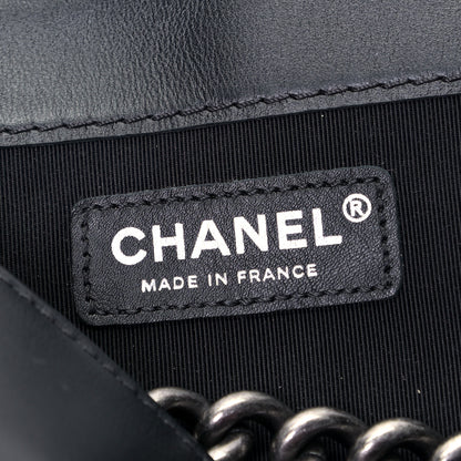 Chanel Calfskin Enchained New Medium Boy Flap Black 5 of 5
