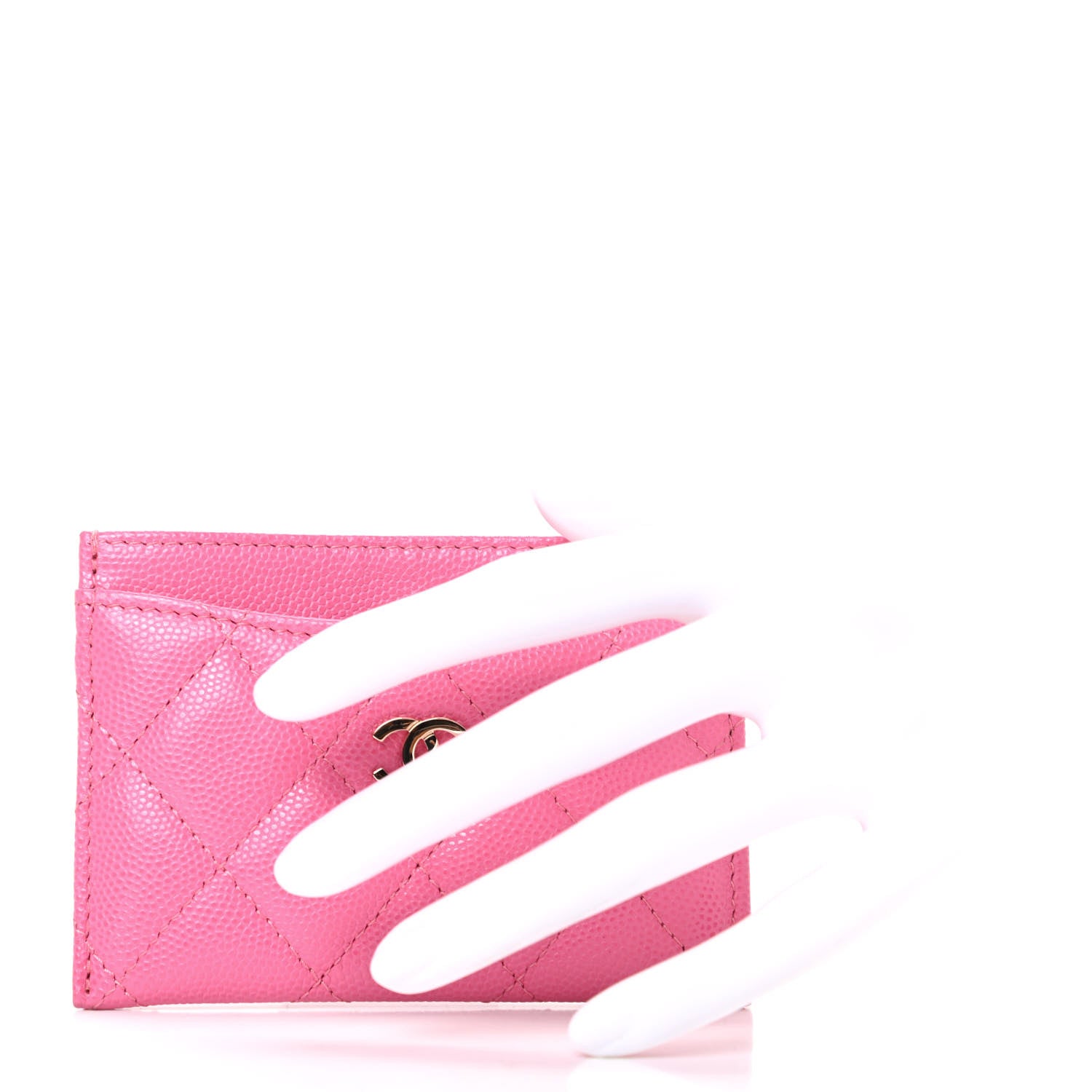 Chanel Caviar Quilted Card Holder Pink 2 of 7
