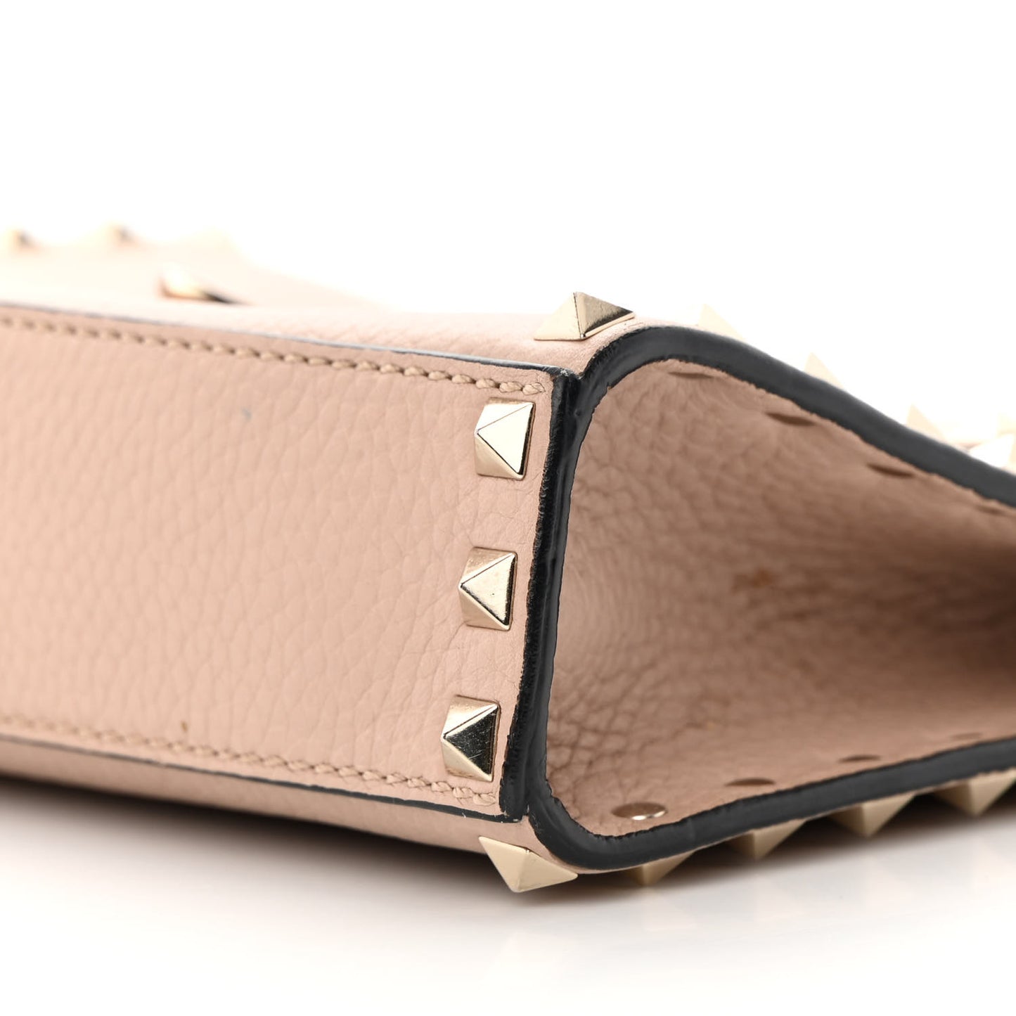Pebbled Calfskin Medium Rockstud Flip Lock Crossbody Bag Poudre