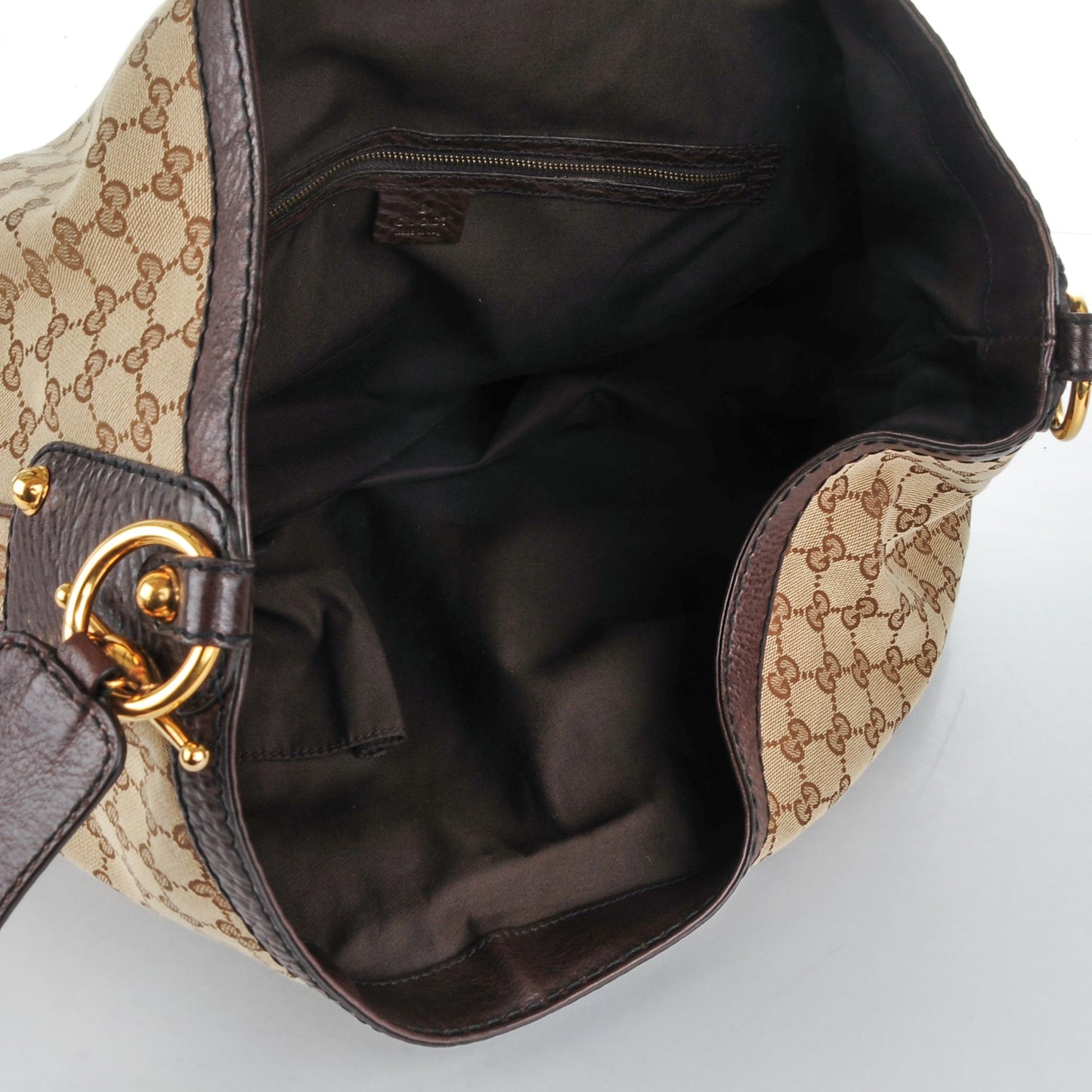 Monogram Large Jockey Hobo Dark Brown