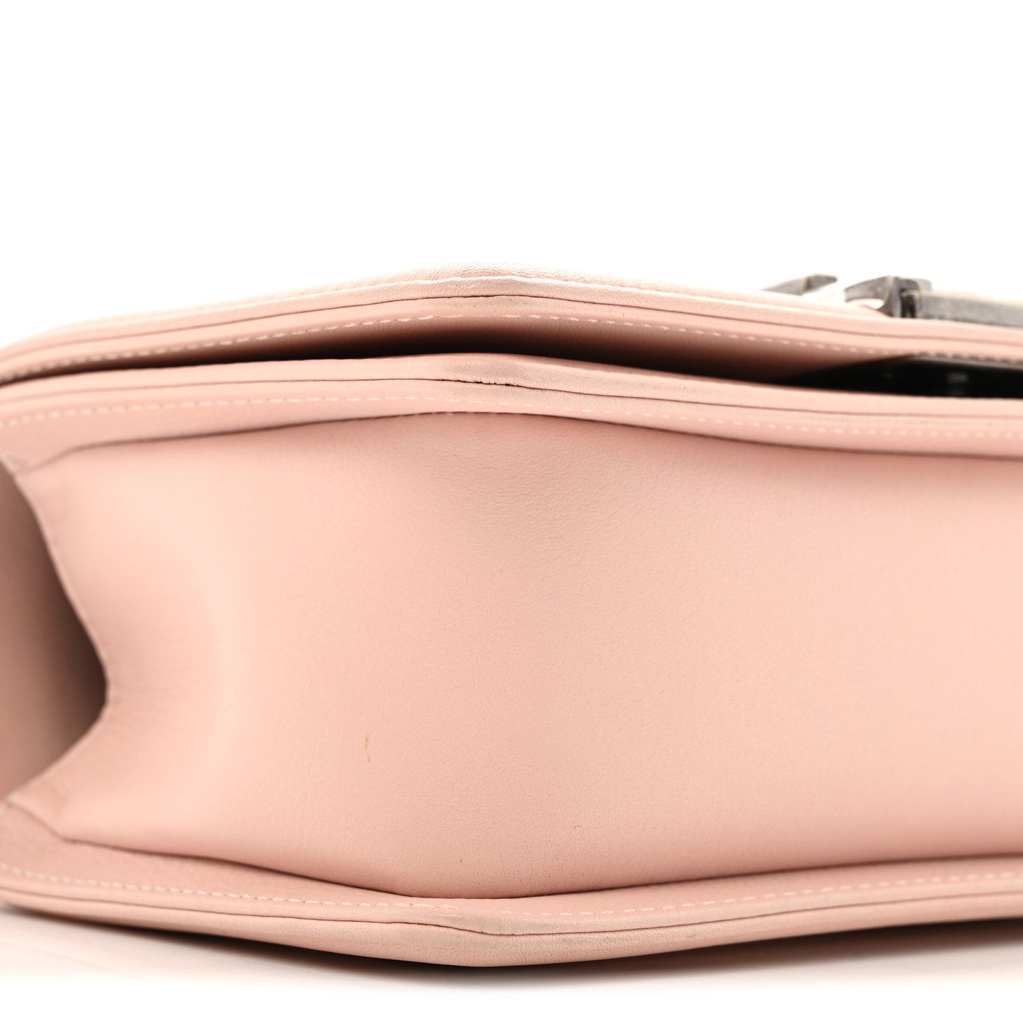 Calfskin Quilted Small Boy Flap Light Pink