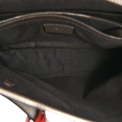 Fendi Vitello Dolce Monster Eyes Inlay Studded Medium By The Way Boston Bag Carbone White Multicolor 5 of 10