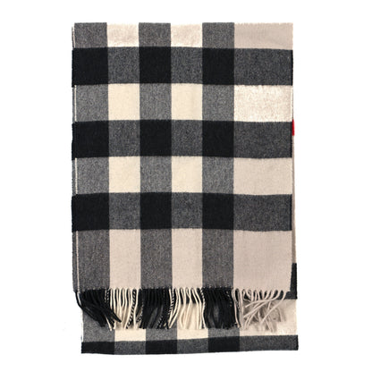 Burberry Cashmere Giant Check Fringe Scarf Stone 2 of 4