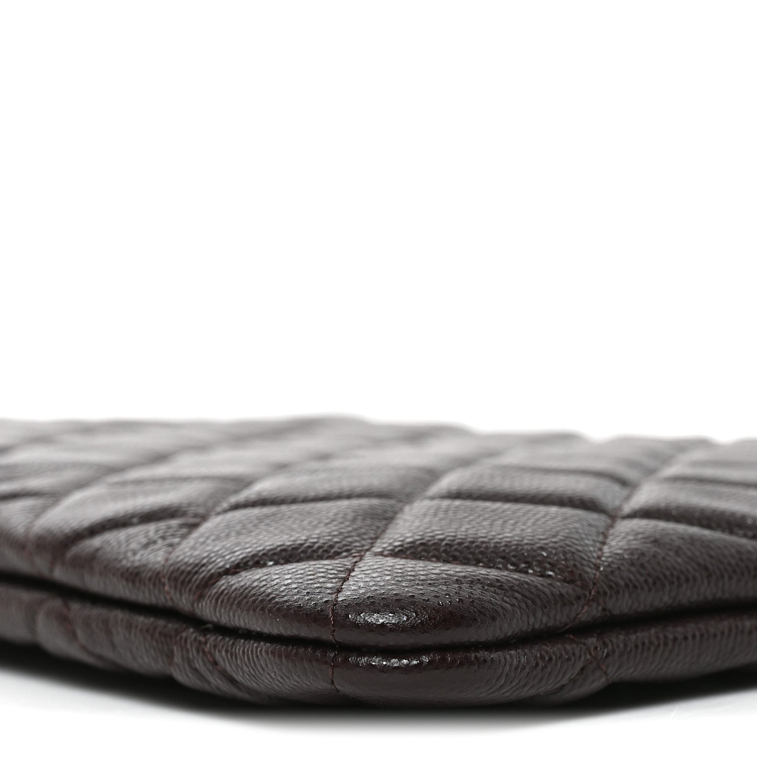 Chanel Caviar Quilted Medium Cosmetic Case Brown 10 of 11