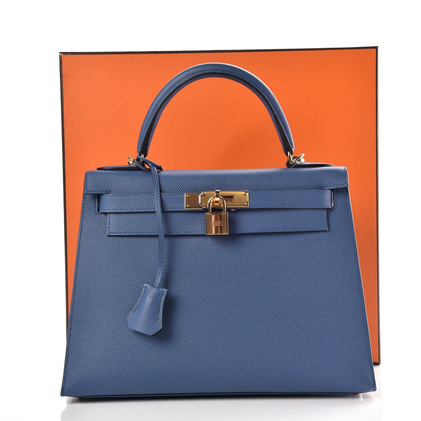 Epsom Kelly Sellier 28 Bleu Agate