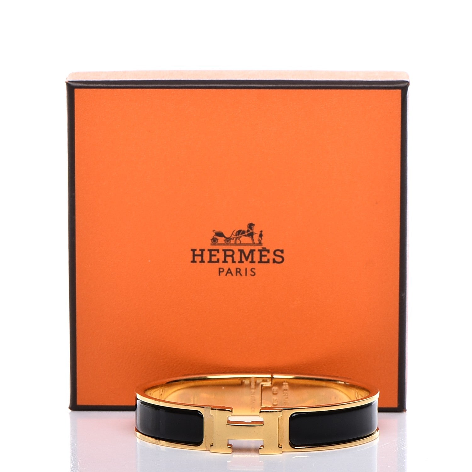 Hermes Enamel Narrow Clic Clac H Bracelet GM Black 5 of 5