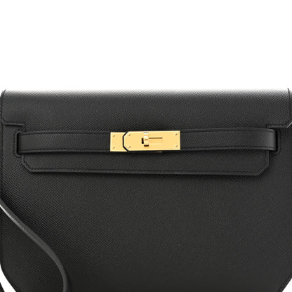 Hermes Epsom Kelly Depeches 25 Pouch Black 8 of 11