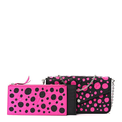 Louis Vuitton LV X YK Empreinte Monogram Pochette Felicie Black Fuchsia 3 of 15