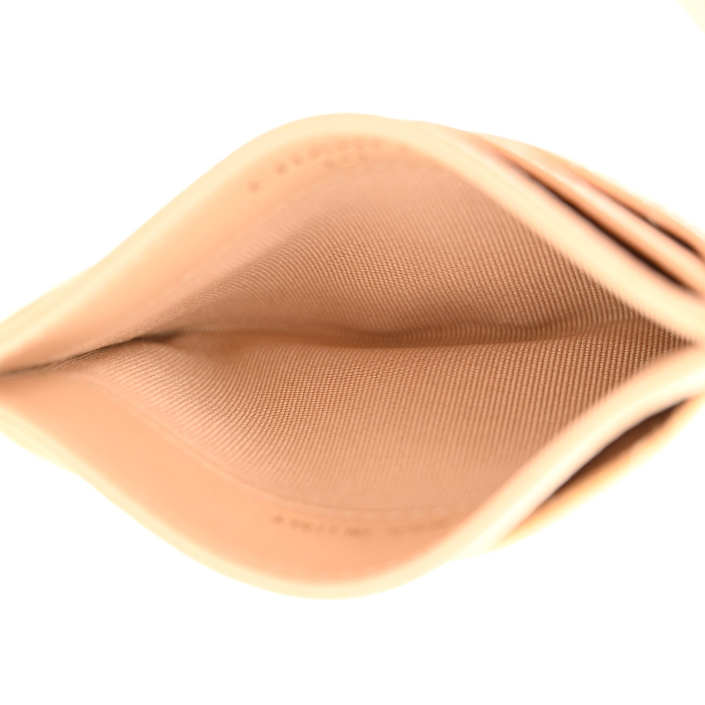 Caviar Quilted Card Holder Beige