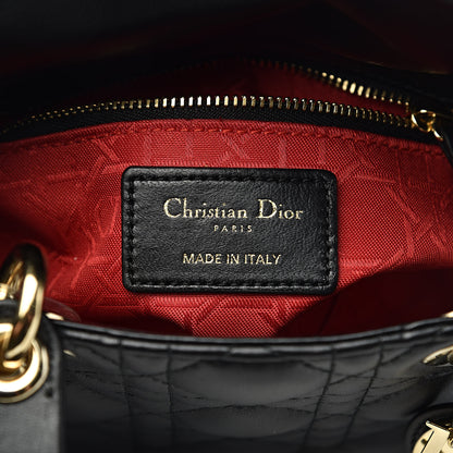 Christian Dior Lambskin Cannage Mini Lady Dior Black 6 of 13