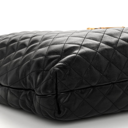Saint Laurent Lambskin Quilted Maxi Icare Shopping Tote Black 9 of 10
