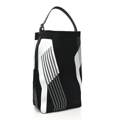 Hermes Technical Mesh Hunter Calfskin Etriviere Dynamo Shoulder Bag MM Black 3 of 9