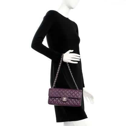 Chanel Caviar Quilted East West Flap Dark Purple 2 of 7