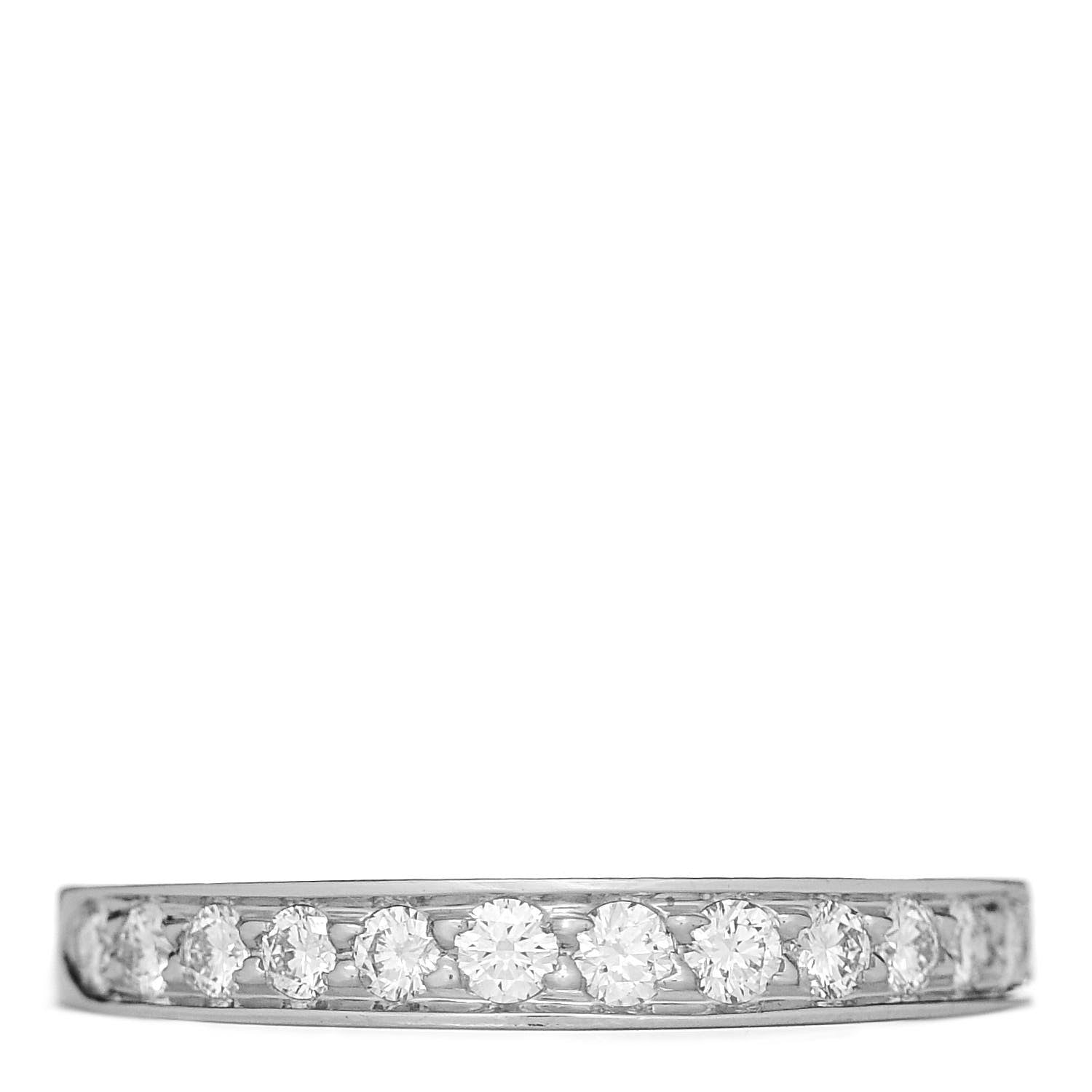 Tiffany Platinum Diamond .22ctw Half Circle Wedding Band Ring 46 3.75 1 of 4