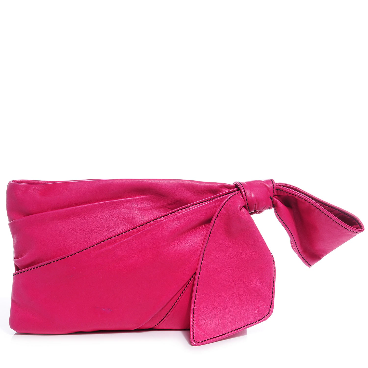 Valentino Garavani Nappa Large Bow Clutch Pink 1 of 8
