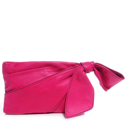 Valentino Garavani Nappa Large Bow Clutch Pink 1 of 8