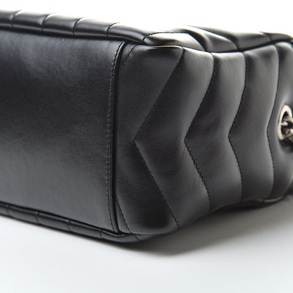 Saint Laurent Calfskin Y Quilted Monogram Small Loulou Bowling Bag Black 10 of 11