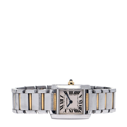Cartier Stainless Steel 18K Yellow Gold 20mm Tank Francaise Quartz Watch 2 of 7