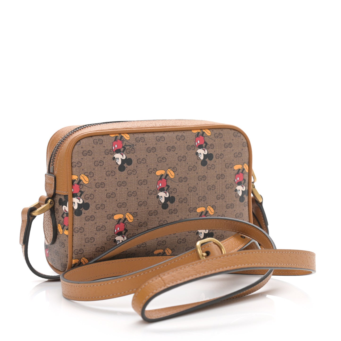 X DISNEY Mini Vintage GG Supreme Monogram Mickey Mouse Shoulder Bag Beige Vintage Sun Oil