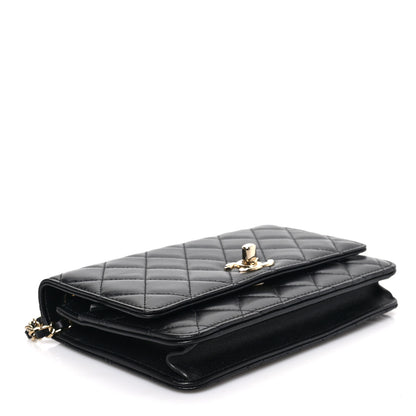 Chanel Lambskin Quilted Trendy CC Wallet On Chain WOC Black 4 of 9