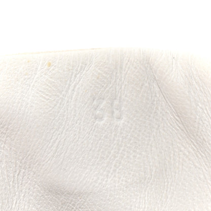 Hermes Goatskin Suede Hip-Hop High Top Sneakers 38 White 9 of 11