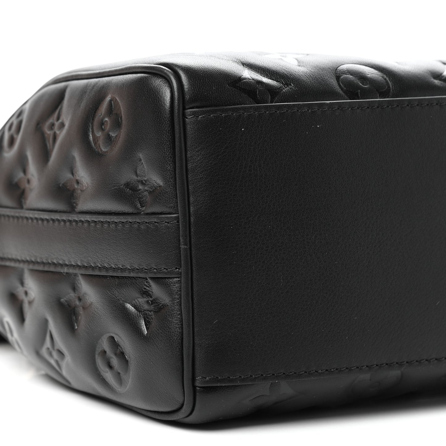 Lambskin Embossed Monogram Speedy 22 Bandouliere Black