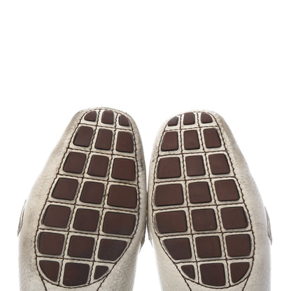 Louis Vuitton Grained Calfskin Oxford Loafers 38.5 White 17 of 19