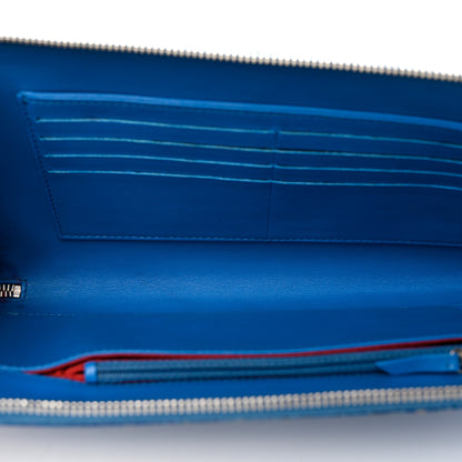 Chanel Vinyl Patent Lipstick Wristlet Wallet Blue 5 of 11