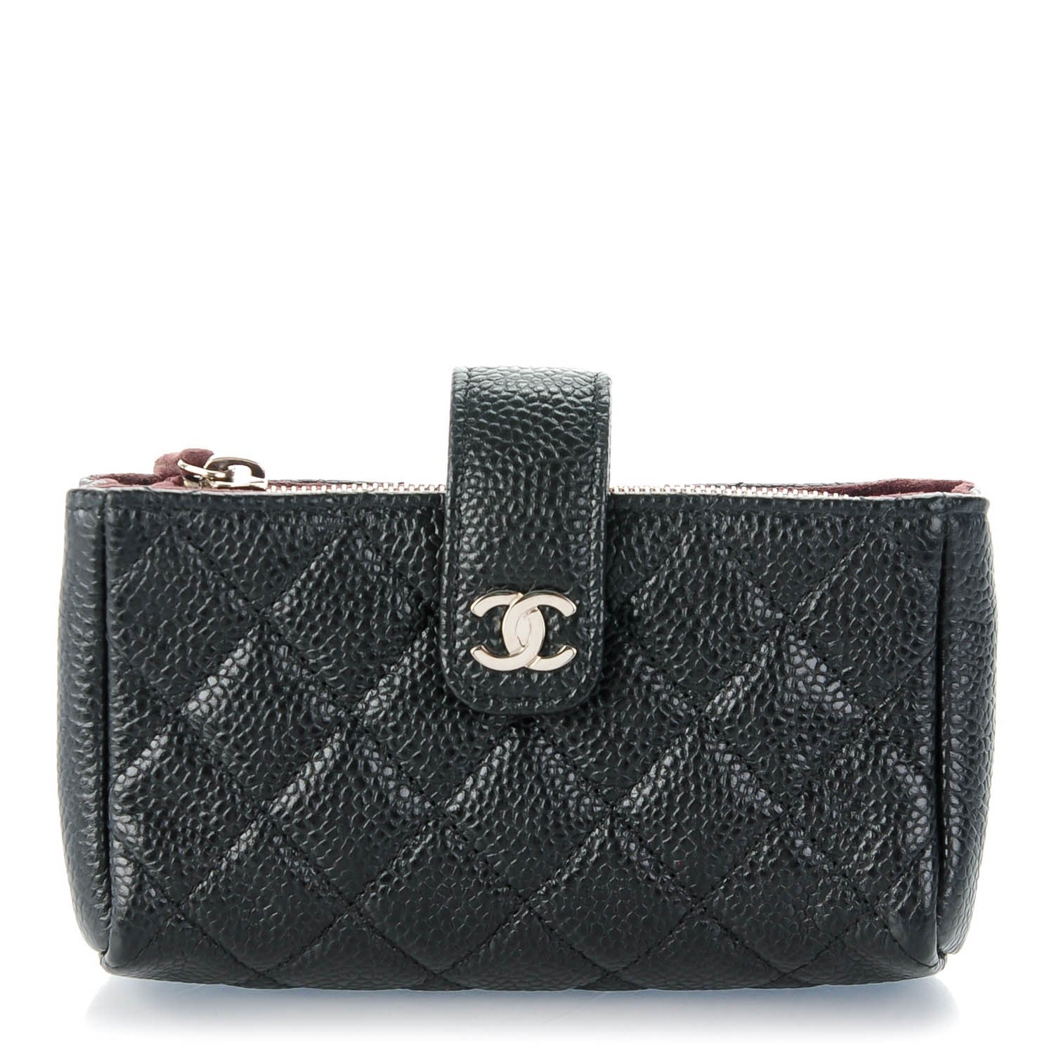 Chanel Caviar Quilted Mini Phone Holder Clutch Black 1 of 7