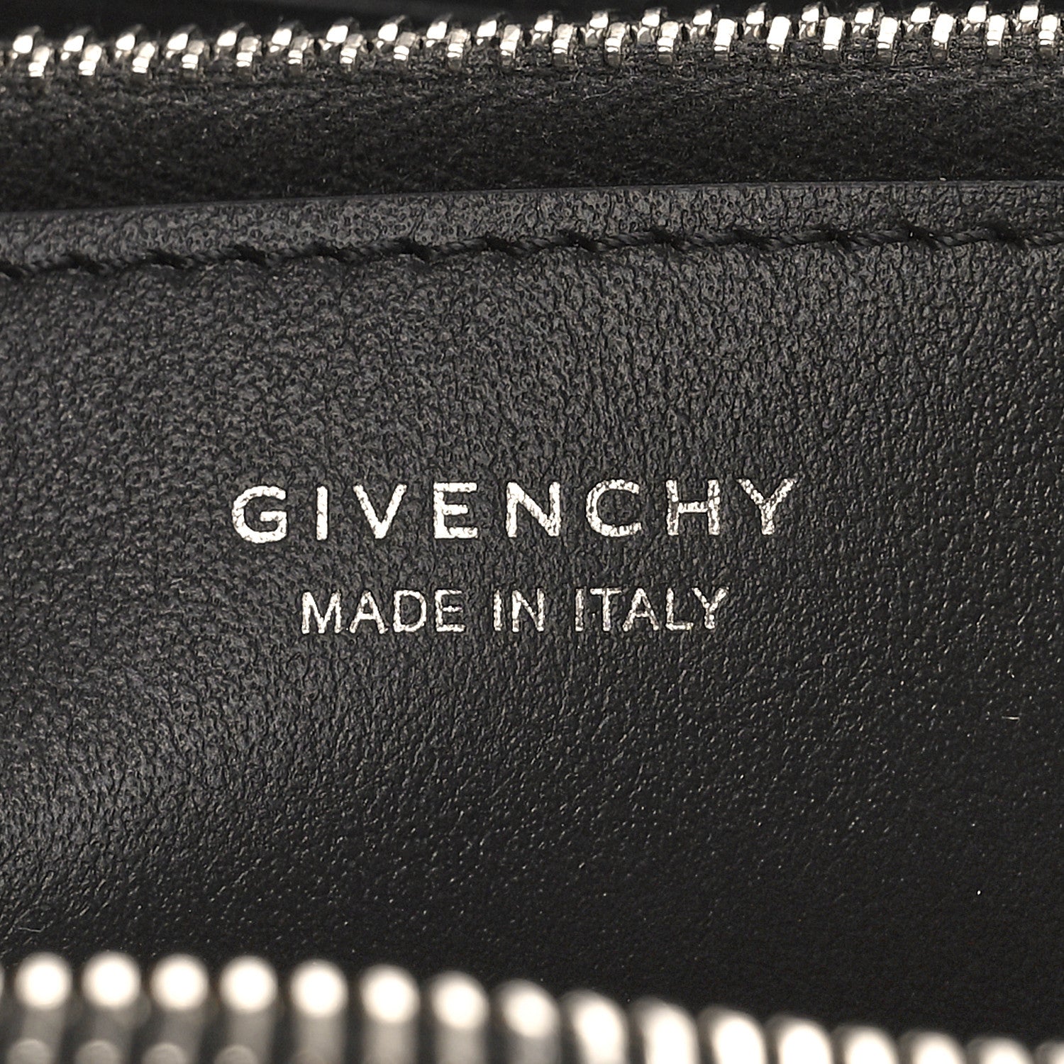 Givenchy Calfskin Logo Zip Around Wallet Black 6 of 8