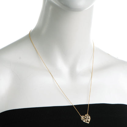 Tiffany 18K Yellow Gold Paloma Picasso Olive Leaf Heart Pendant Necklace 2 of 6