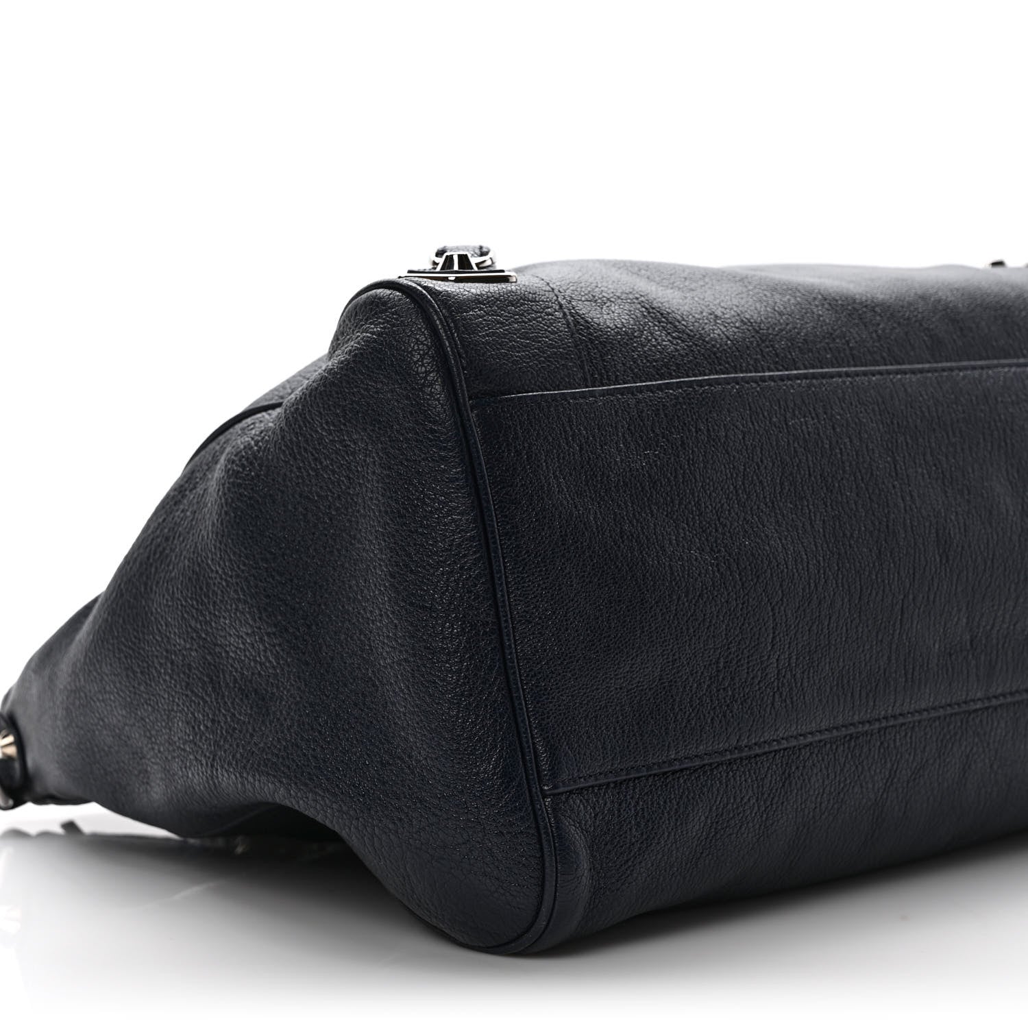 Balenciaga Chevre Silver Metallic Edge Hardware Velo Bleu Nuit Dark Sea 8 of 9