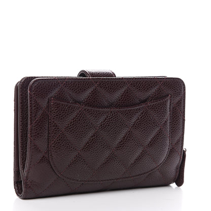 Chanel Caviar Quilted Zipped Pocket Wallet Burgundy 2 of 8