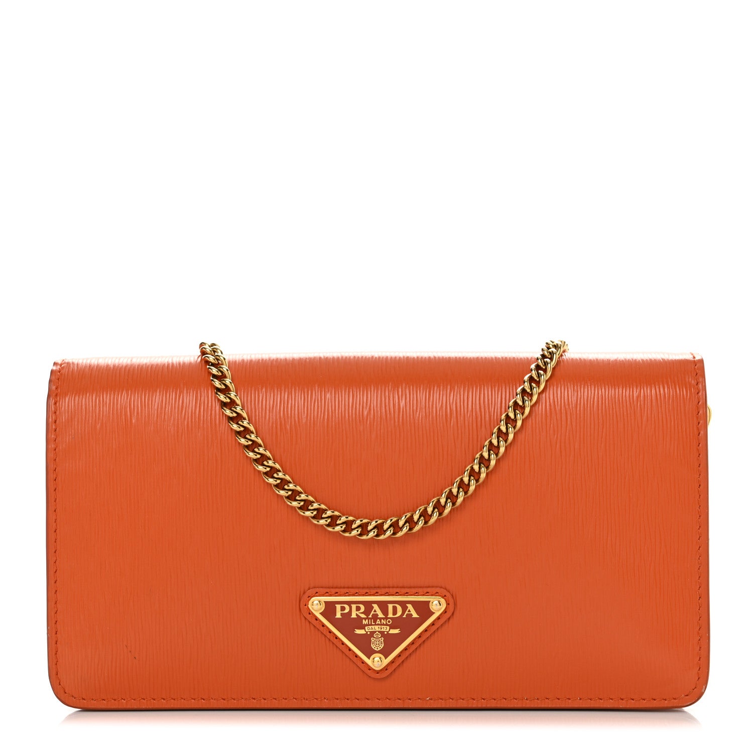 Prada Vitello Move Triangle Logo Miniborse Papaya 1 of 9