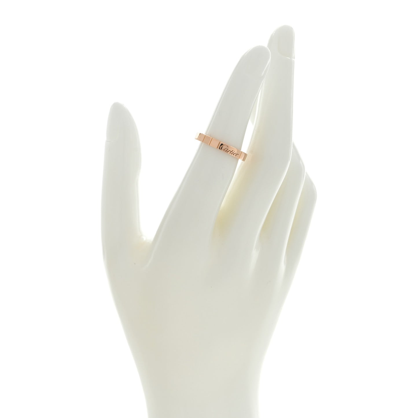 18K Pink Gold 3mm Lanieres Ring 49 4.75