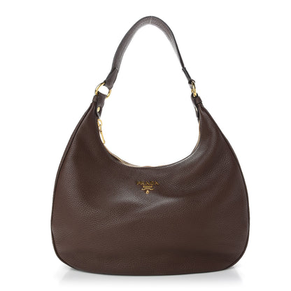 Prada Vitello Daino Hobo Cacao 1 of 11