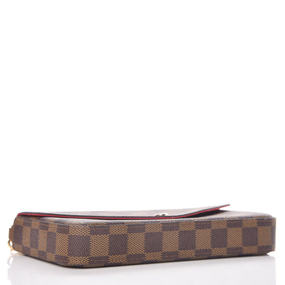 Louis Vuitton Damier Ebene Pochette Felicie Chain Wallet 4 of 13