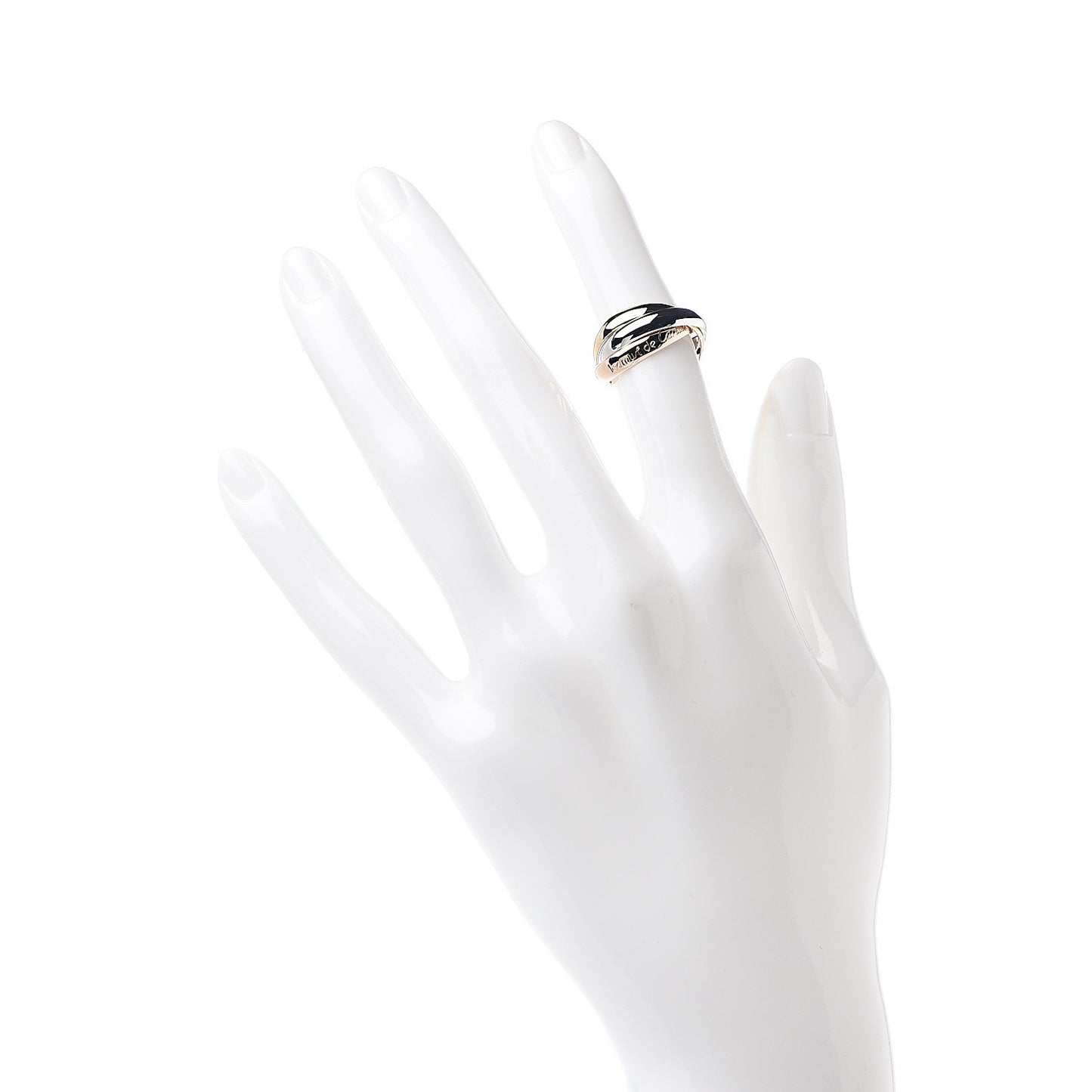 18K Pink Yellow White Gold Classic Trinity Ring 49 4.75