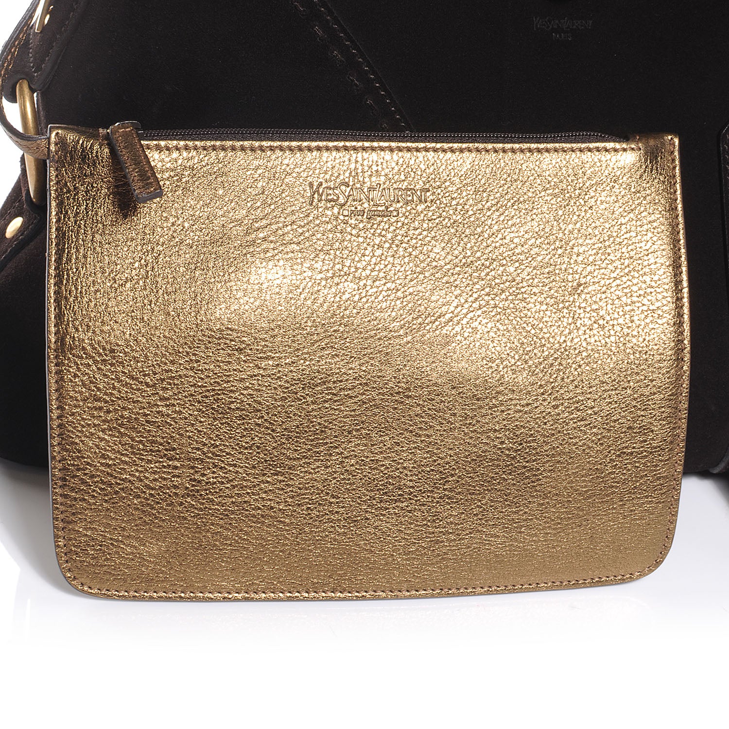 Saint Laurent Suede Large Muse Brown 6 of 7