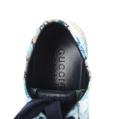 Gucci GG Supreme Monogram Blooms Mens Low Top Sneakers 7.5 Beige Blue 7 of 9