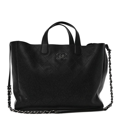 Chanel Caviar Stitched Large Shopping Tote Black 1 of 11