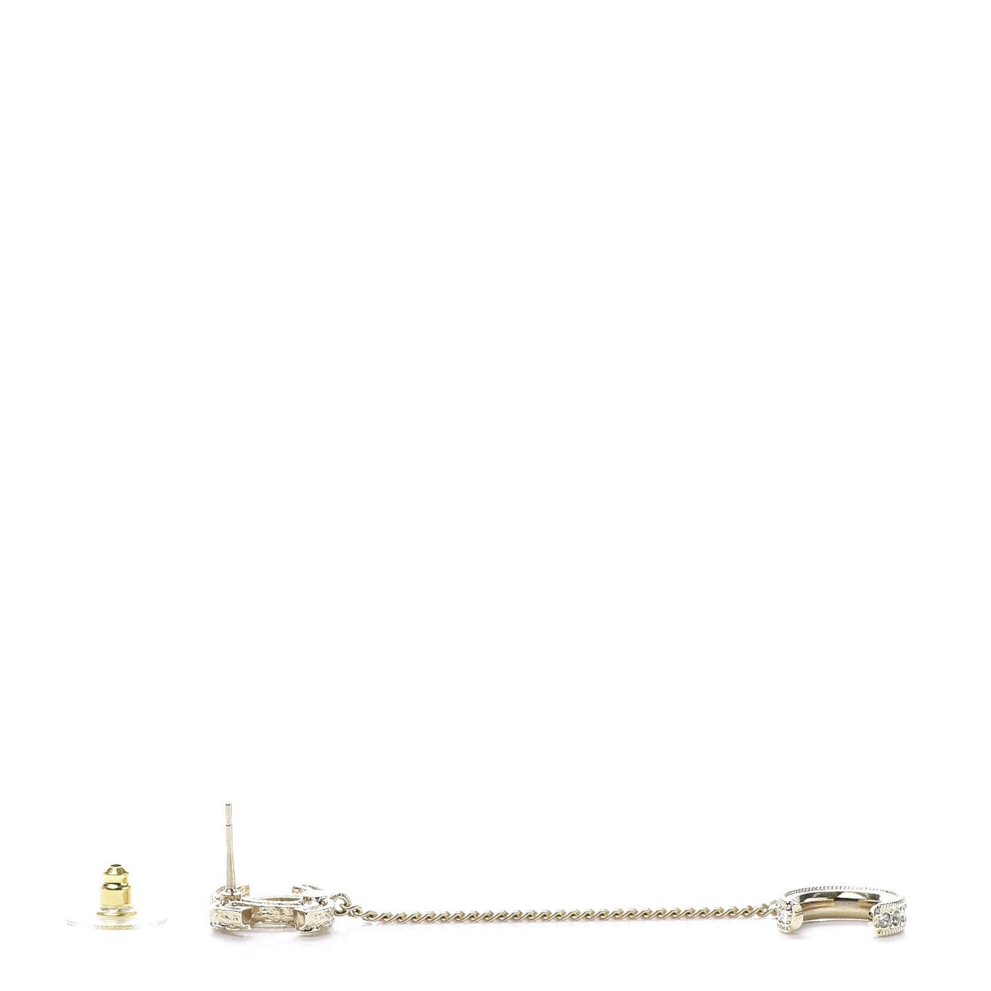 Crystal CC Cuff Single Earring Gold
