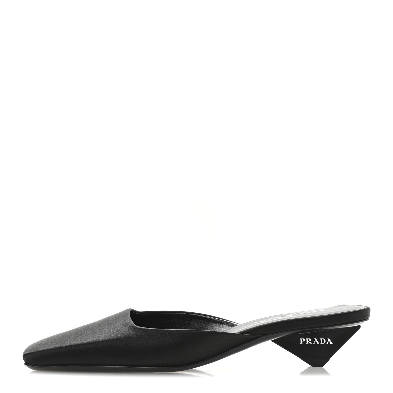 Prada Satin Modellerie Mules 37 Black 1 of 8